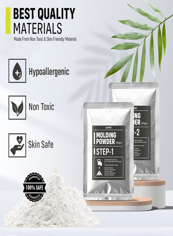 kraftify مجموعة كرافتيفاي لصبّ اليد - هدية مميزة للأزواج، وهدية ذكرى زواج مميزة للوالدين، والزوج والزوجة، وهدية عيد ميلاد فريدة، مسحوق صبّ وتشكيل اليد - Image 4